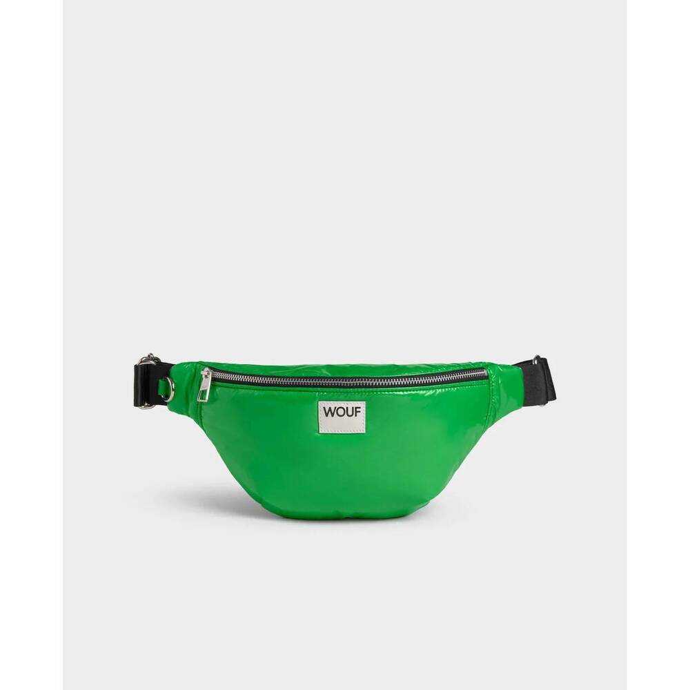 NEW WOUF unisex glossy waistbag in basil